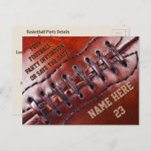 安いパーソナライズされたサッカー招待状あなたのテキスト インビテーションポストカード (正面/裏面)