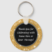 安いパーソナライズされた音楽をテーマにしたパーティーの好意 キーホルダー (裏面)