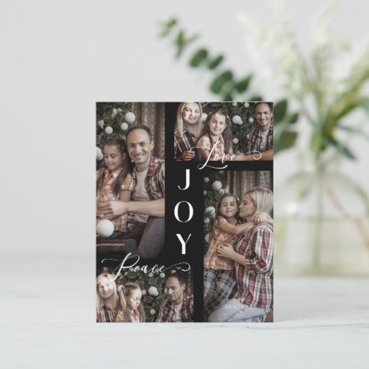 安いミニマルモダンリスト4写真コラージュのクリスマス (スタンド正面)