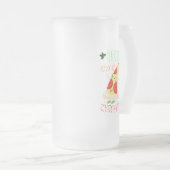 安いメリークリスマスクリスマスサンタ・ピザクリスマス フロストグラスビールジョッキ (正面右)