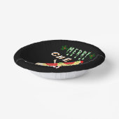 安いメリークリスマスクリスマスサンタ・ピザクリスマス ペーパーボウル (傾斜あり)