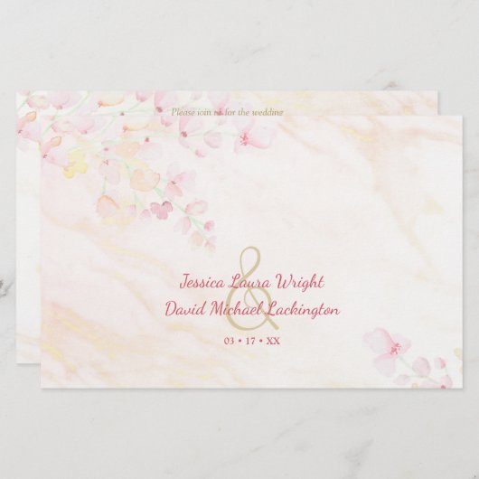 安いロマンチエレガントックな山の花結婚の枝 (正面/裏面)