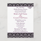 安い任意カスタムのレタリングの色結婚 インビテーションポストカード (正面)