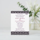 安い任意カスタムのレタリングの色結婚 インビテーションポストカード (スタンド正面)