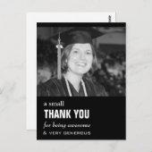 安い写真の卒業のサンキューカード ポストカード (正面/裏面)