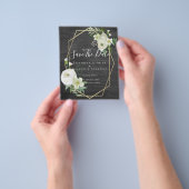 安い写真の日救付白フローラ緑の葉 チラシ (手)