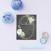 安い写真の日救付白フローラ緑の葉 チラシ (シングル)