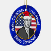 安い切り株が再びクリスマス素晴らしを作るオーナメント セラミックオーナメント (右)