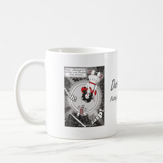 「安い及び離婚より速く」のマグ コーヒーマグカップ (左)