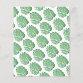 安い可愛いディノジャングル恐竜の誕生日パーティー チラシ (裏面)