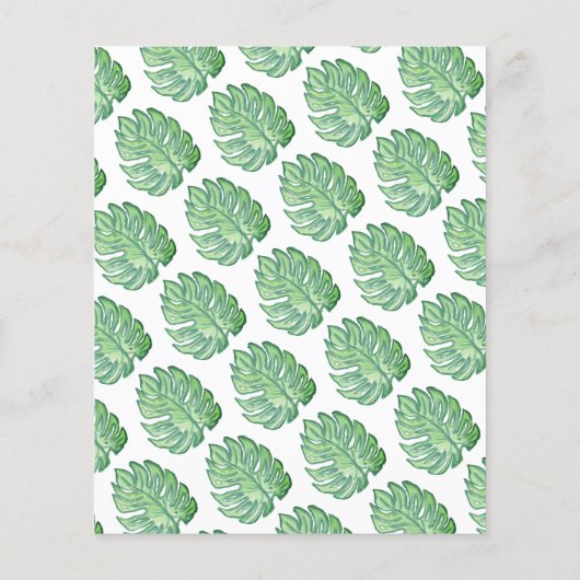 安い可愛いディノジャングル恐竜の誕生日パーティー チラシ (裏面)