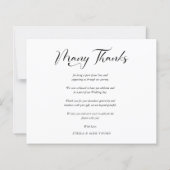 安い新郎新婦2枚の写真がコラージュハンドレター (裏面)