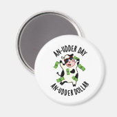 安い日と安いドルおもしろいの牛のパン マグネット (正面/裏面)