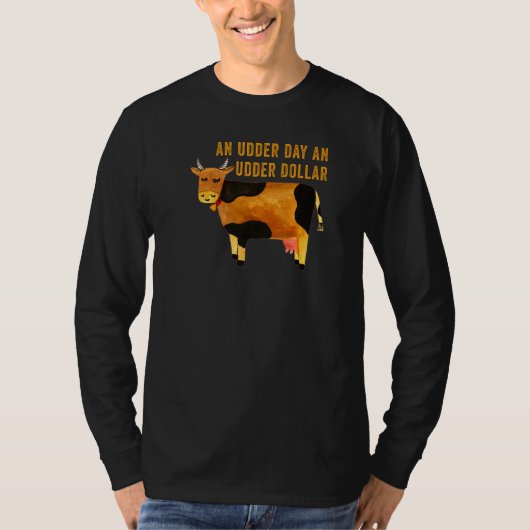 安い日と安いドルの牛のパン Tシャツ (正面)