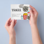 安い映画ナイトシネマウォッチパーティーキッド誕生日 チラシ (手)