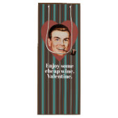 安い楽しむワインバレンタイン。 ワインギフトバッグ (正面)