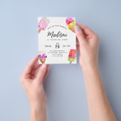 安い水色ポプシクルコーンアイスクリーム誕生日 チラシ (手)