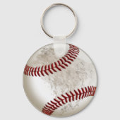 安い汚れた外観のパーソナライズされた野球キーチェーン キーホルダー (裏面)