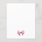 安い甘い小さなピンクの服女の子の赤ちゃんシャワー チラシ (裏面)