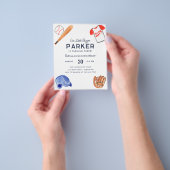 安い私たちの小さなスラッガーこうもり野球誕生日 チラシ (手)