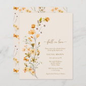 安い秋のワイルドフラワー秋イン恋ブライダルシャワー (正面/裏面)