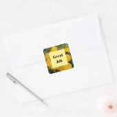 安い素晴らし仕事の明るい黄色の花写真 スクエアシール (封筒)