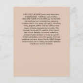 安い結婚式招待状サンフラワーズユーカリ チラシ (裏面)