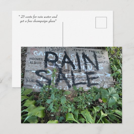 安い雨水 ポストカード (正面/裏面)