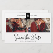 安い黒カスタム2枚の写真インスタン婚約したトカップル (正面/裏面)