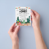 安い1ハッピーキャンパーウッズキャンプ1st誕生日 チラシ (手)