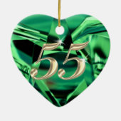 安い55パーソナライズされた周年記念の贈り物 セラミックオーナメント (裏面)