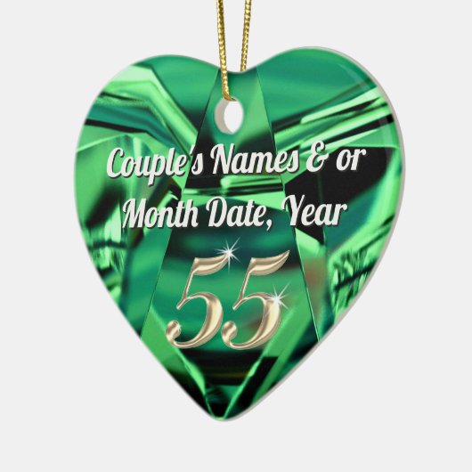安い55パーソナライズされた周年記念の贈り物 セラミックオーナメント