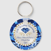 安い65th結婚アニバーサリーパーティー好意、 キーホルダー (正面)