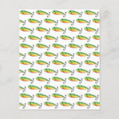 安いO-Fish-alリールおもしろい行った魚釣り誕生日 チラシ (裏面)