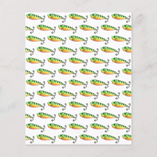 安いO-Fish-alリールおもしろい行った魚釣り誕生日 チラシ (裏面)