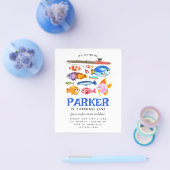 安いO-Fish-alリールおもしろい行った魚釣り誕生日 チラシ (シングル)