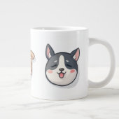 安くかわいい子犬のマグカップを手に入れる ジャンボコーヒーマグカップ (右)
