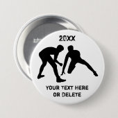 安くパーソナライズなレスリングのギフト、レスリング選手ピン 缶バッジ (正面&裏面)