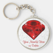 安くパーソナライズな第40誕生会の好意 キーホルダー (正面)