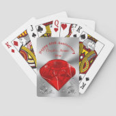 安く第40記念日のギフトのパーソナライズなカード トランプ (裏面)