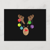 安っぽいクリスマス テニス リンデブ テニスボール付き インビテーションポストカード (正面)