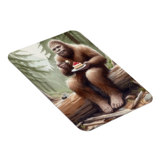 安っぽいサスカッチで苔むした森の中で マグネット (右側)