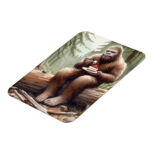 安っぽいサスカッチで苔むした森の中で マグネット (左側)