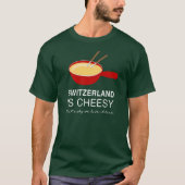 安っぽいスイス連邦共和国のおもしろいなフォンデュのパーティー Tシャツ (正面)