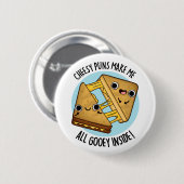 安っぽいパンは私を食べ物のパンの中でおもしろいグイにする 缶バッジ (正面&裏面)