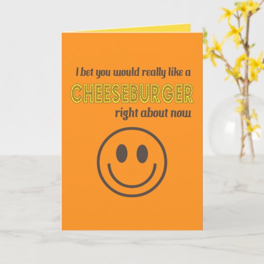 安っぽいユーモア カード (黄色い花)