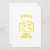 安っぽいラブチーズのパおもしろいンジョーク 招待状 (正面/裏面)