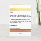 安っぽい誕生日カード！ カード (裏面)