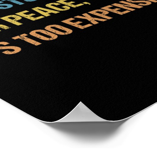 安もし心を要するあまり金がかかる ポスター (角)