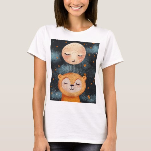 安らかな夢に眠る熊 Tシャツ (正面)